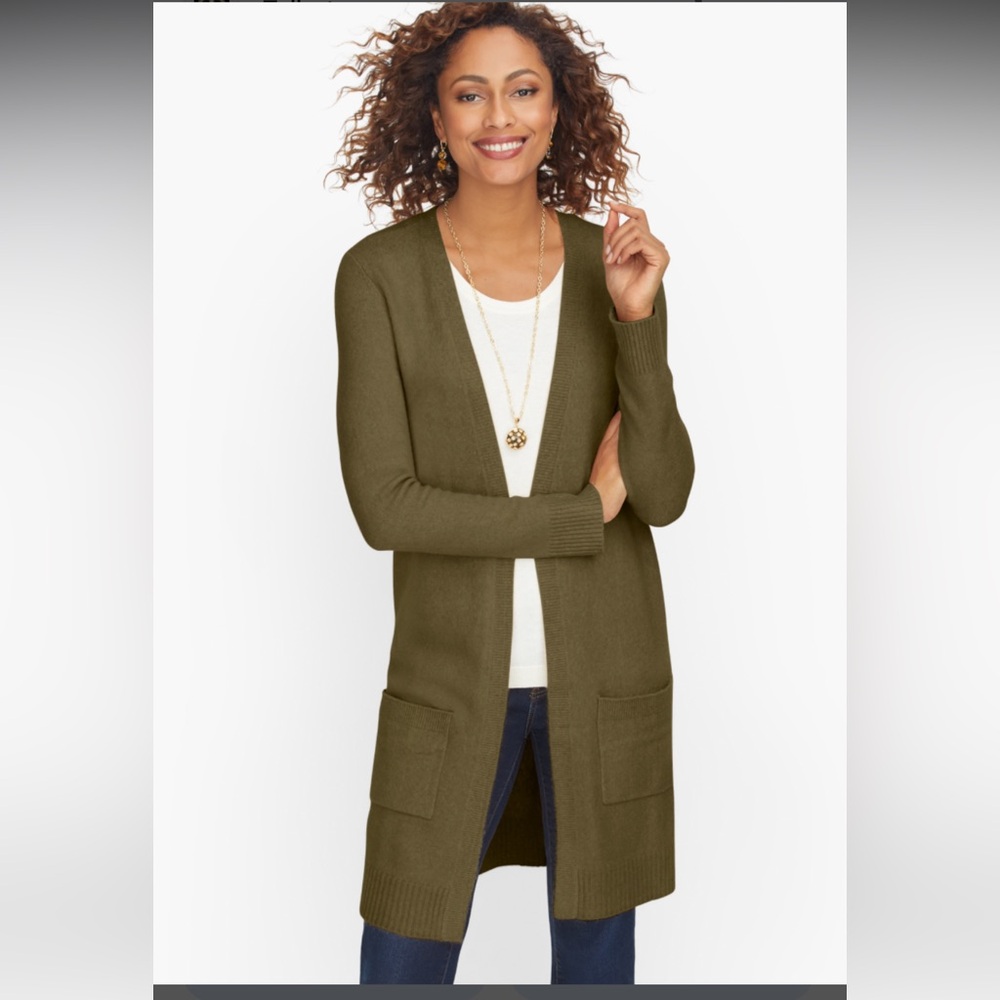 Talbots Flyaway Wool Alpaca Blend Cardigan large cottagecore workwear holiday